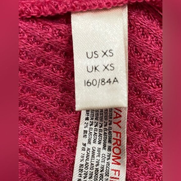 Anthropology Saturday Sunday Long Sleeve Top Oversized in Raspberry/ Pink XS - Picture 8 of 10